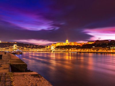 Красива гледка на Дунав в Будапеща