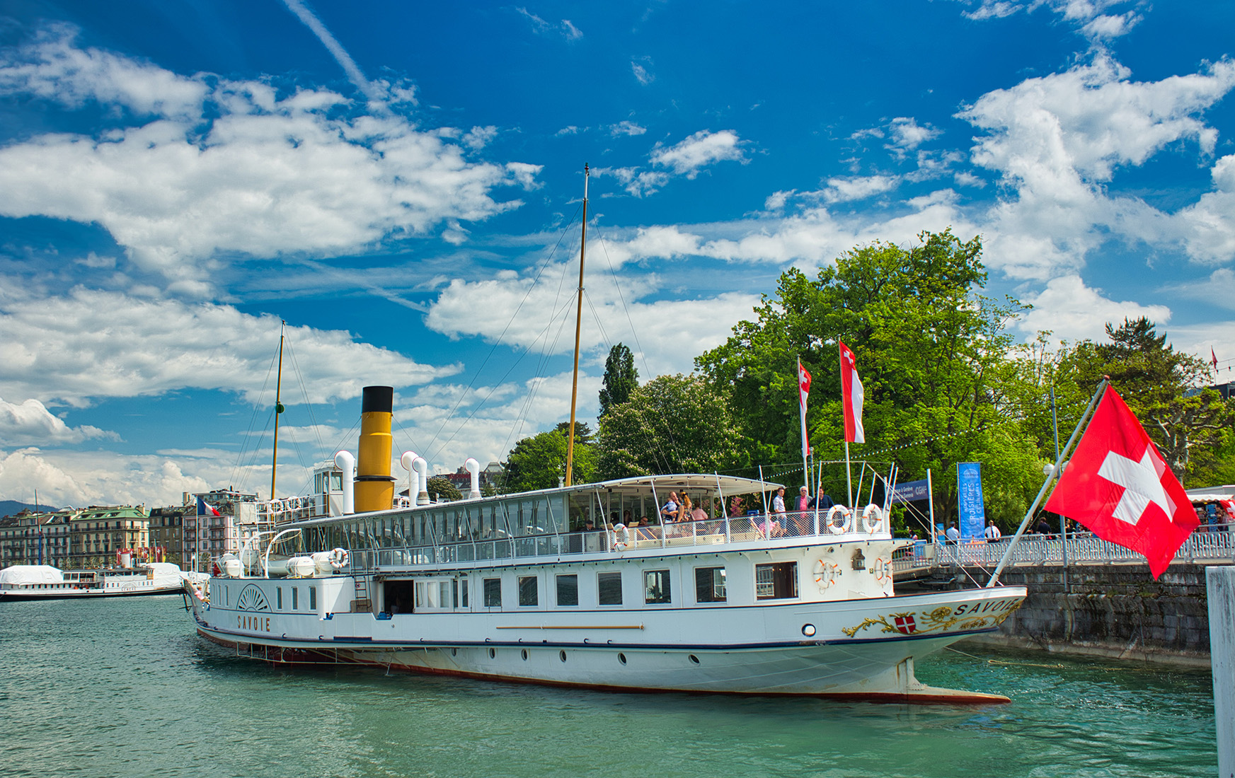 Плавателен кораб в Женева, Швейцария